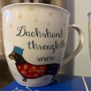 Milly Green Dachshund Through The Snow Coffee/Tea/ Hot Chocolate Mug